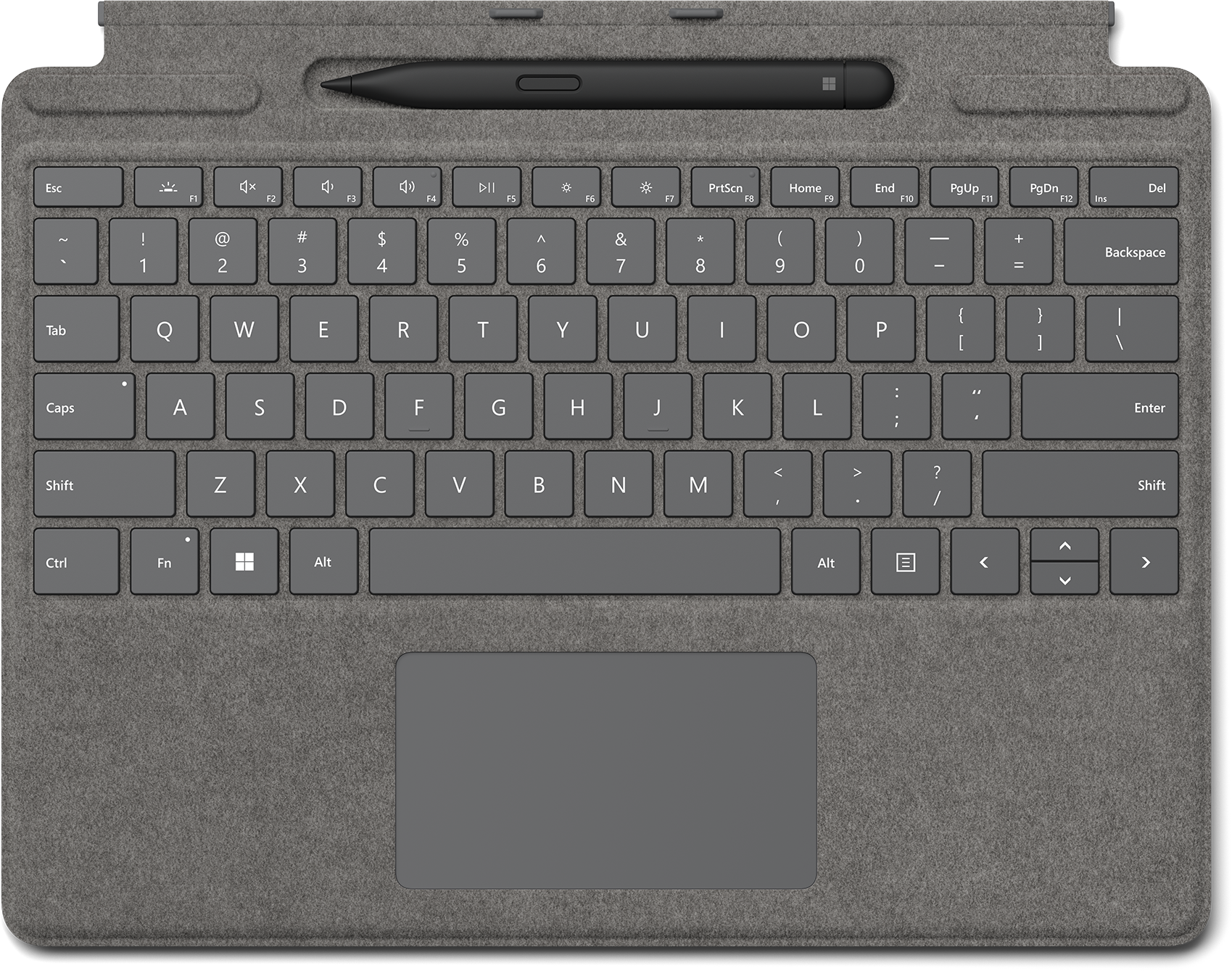 Tastierë Microsoft Surface Type Cover Alcantara, me hapësirë për pen, e zezë