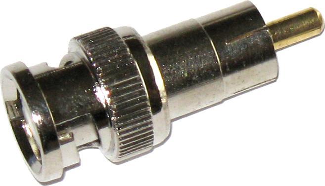 Adapter audio video RCA mashkull në BNC mashkull, metalik