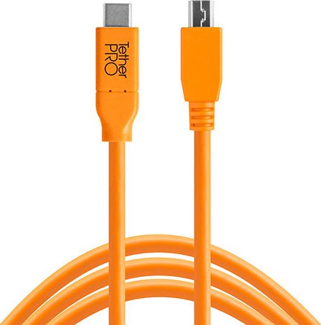 Kabllo Tether Tools USB-C CUC2415, 4.6 m, portokalli