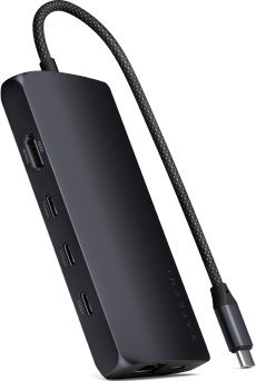 Adapter USB C Satechi Multi Port V3, HDMI 8K, Ethernet, Midnight