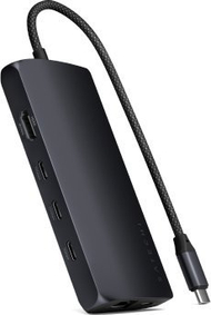 Adapter USB C Satechi Multi Port V3, HDMI 8K, Ethernet, Midnight