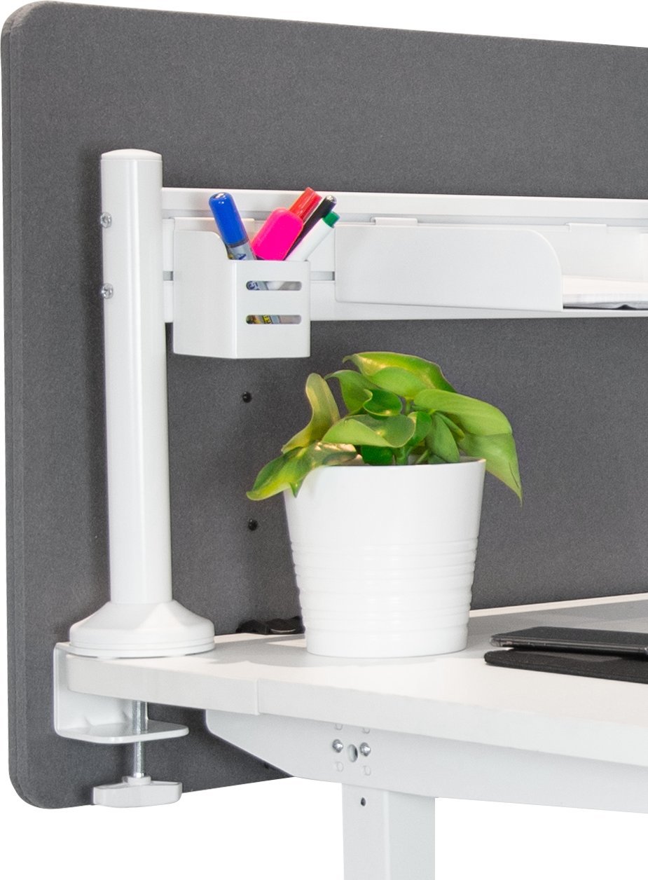 Shtyllë montimi tavoline DELTACO Office, çelik, e bardhë