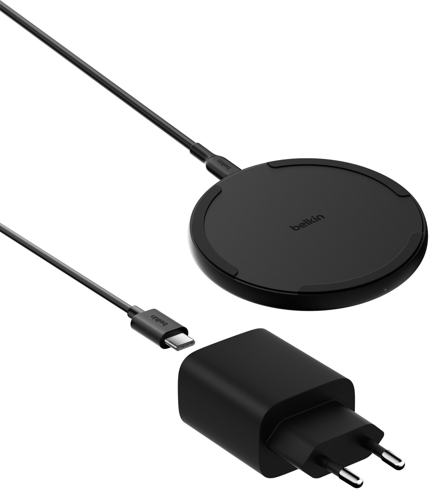 Karikues wireless Belkin Wireless Charging Pad, 15W, me adaptues, i zi