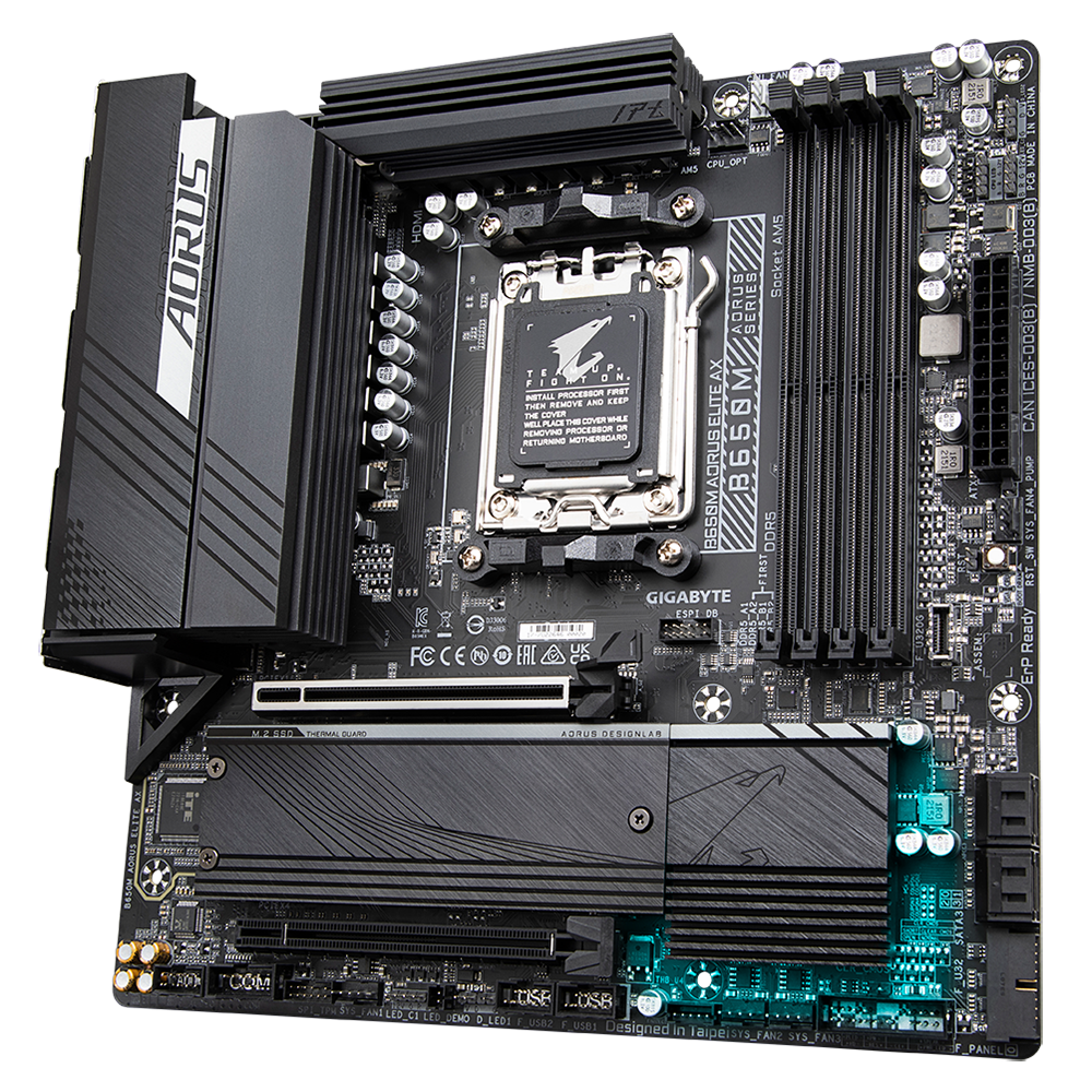 Pllakë amë Gigabyte B650M AORUS ELITE AX, DDR5, WiFi, socket AM5