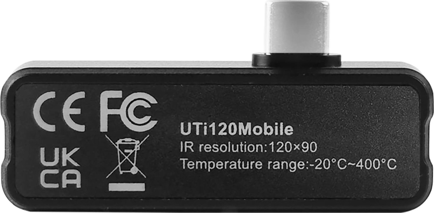 Kamerë termike Uni-T UTi120Mobile, 120x90, -20°C deri 400°C, e zezë