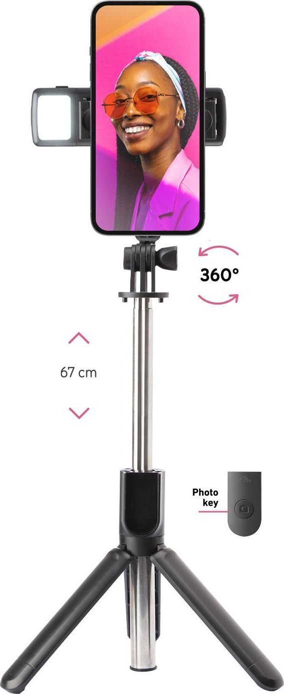 Selfie stick univerzal SBS, me LED, me Bluetooth, i zi