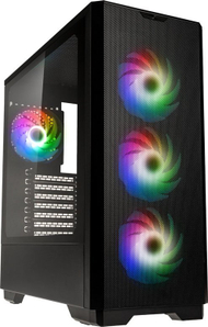 Куќиште за компјутер Kolink Unity Solar Mesh ARGB, Црна, Midi Tower