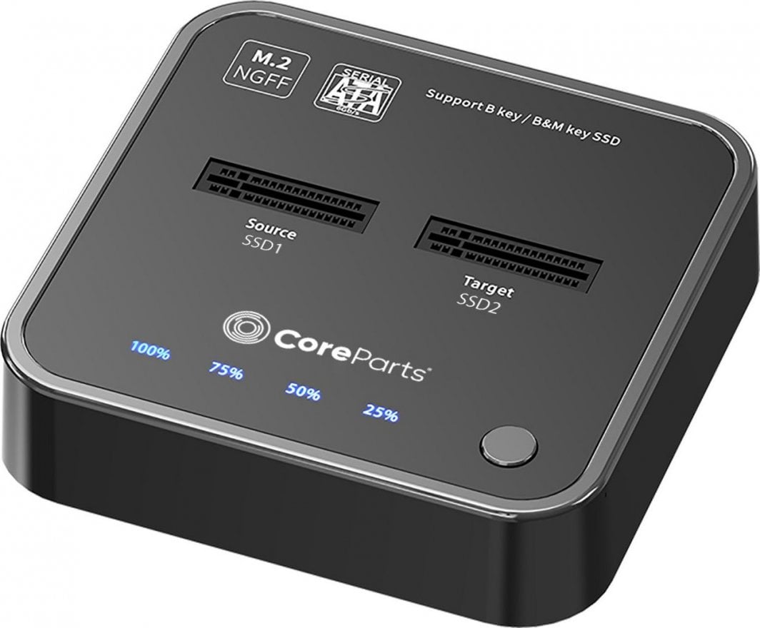 [OUTLET] Docking station me funksion klonimi CoreParts USB3.2 Type C (10 Gbps) SATA M.2 SSD