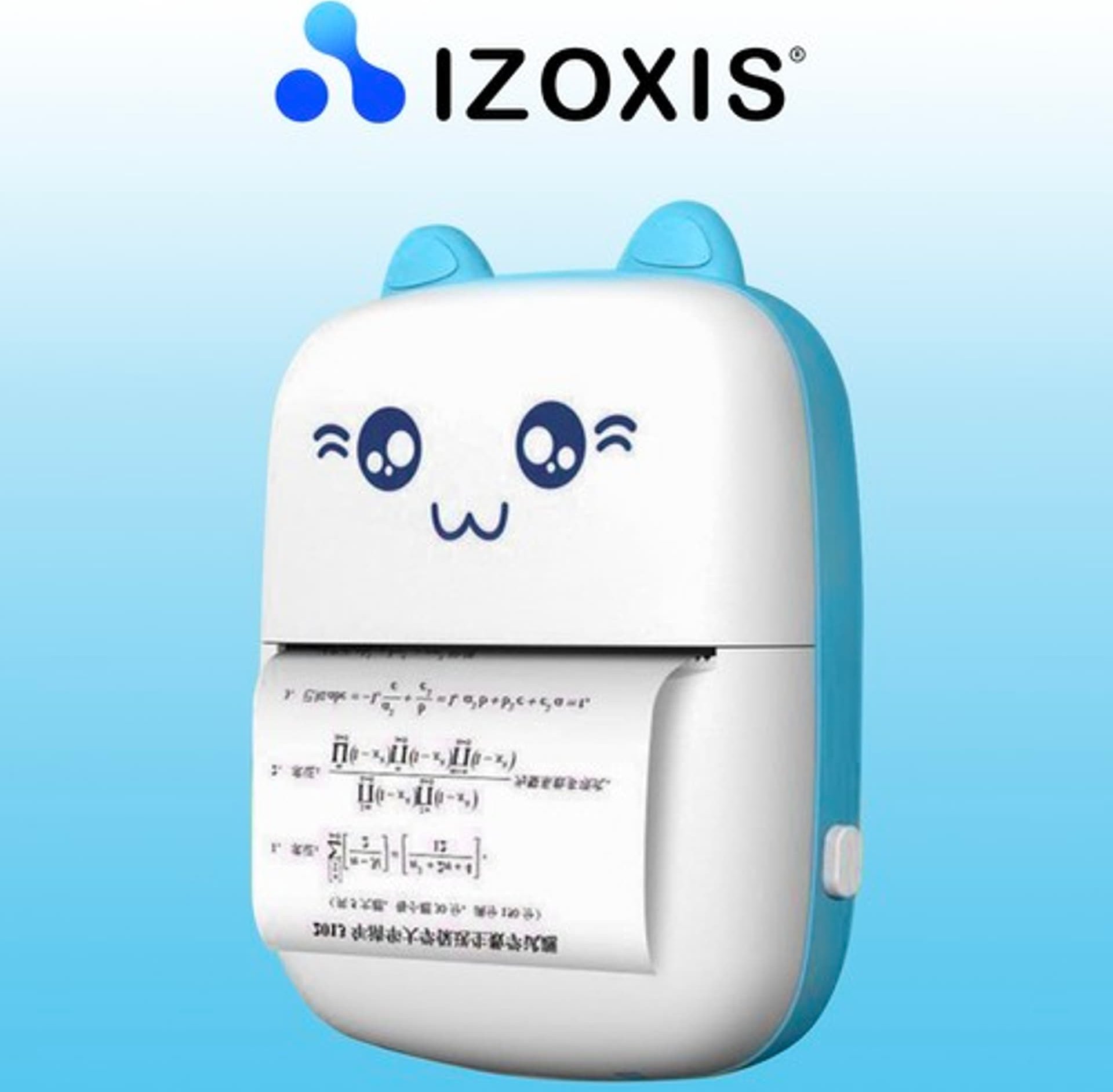 Printer fotografik mini portativ Izoxis 22272, termik, Bluetooth, i bardhë