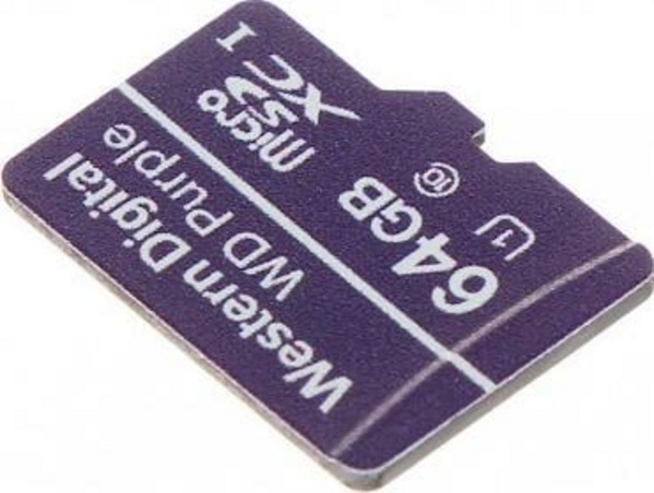 Kartë memorie WD Purple MicroSDXC, 64 GB Class 10 UHS-I/U1