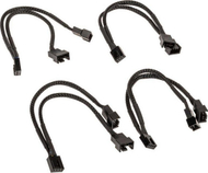 Kabllo ndarëse për ventilator Akasa AK-CBFA04-KT04, 4 pin në 2x 4 pin, set 4 copë, e zezë