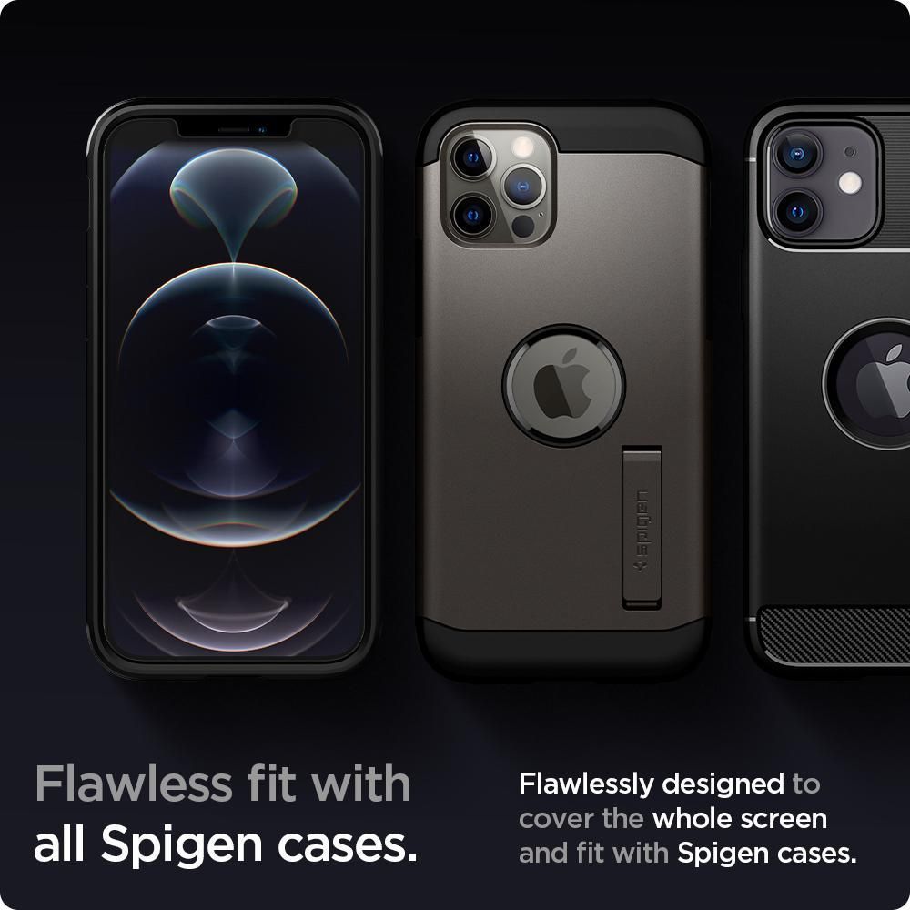 Xham mbrojtës Spigen Glass.Tr Ez Fit 2-Pack, për iPhone 12 /iPhone 12 Pro