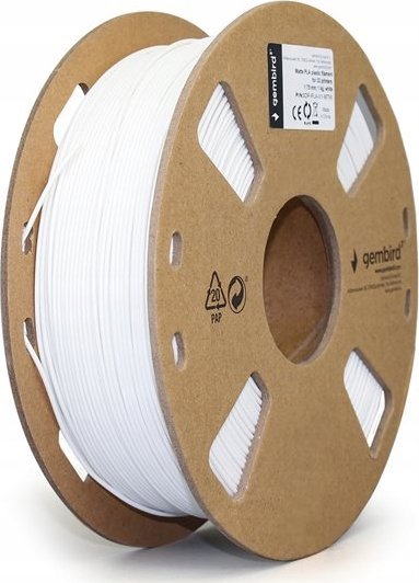 Filament për printim 3D Gembird PLA, 1.75mm, 1kg, i bardhë