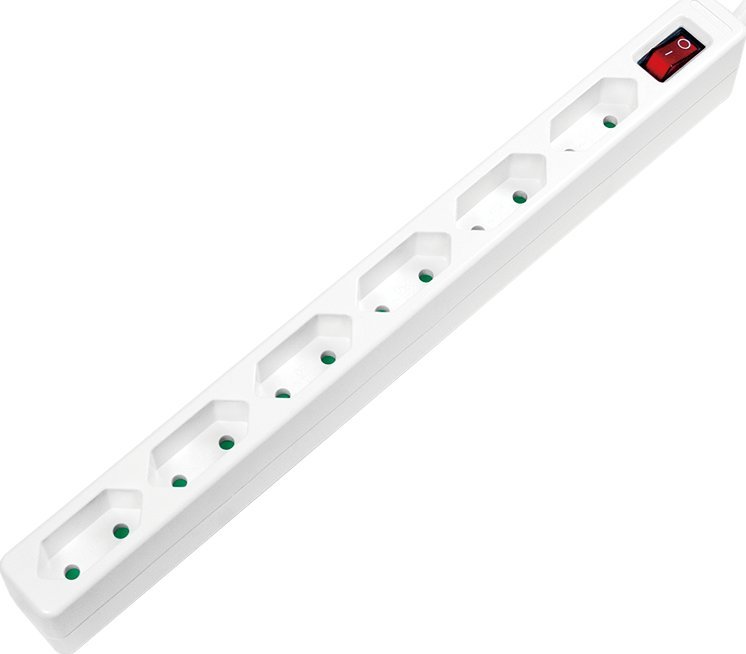 Shirit zgjatues LogiLink LPS232, 6 dalje, kabllo 1.5m, i bardhë