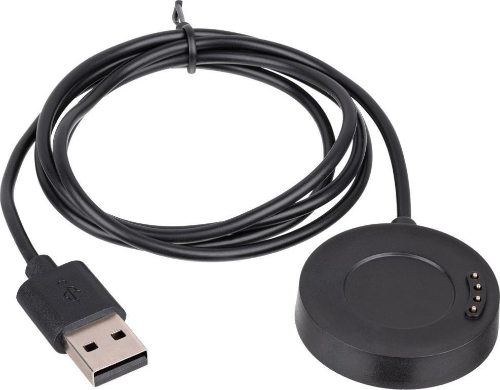 Kabllo karikimi Akyga AK-SW-16, Xiaomi Amazfit Stratos 3, 1m, e zezë