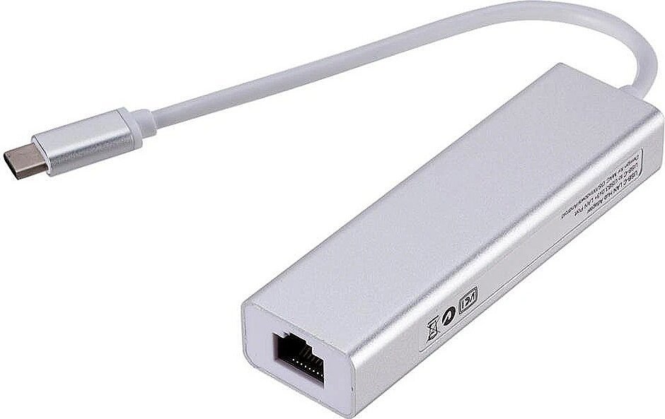 USB C hub RoGer AD15642, 3x USB 3.0, RJ45, argjendtë