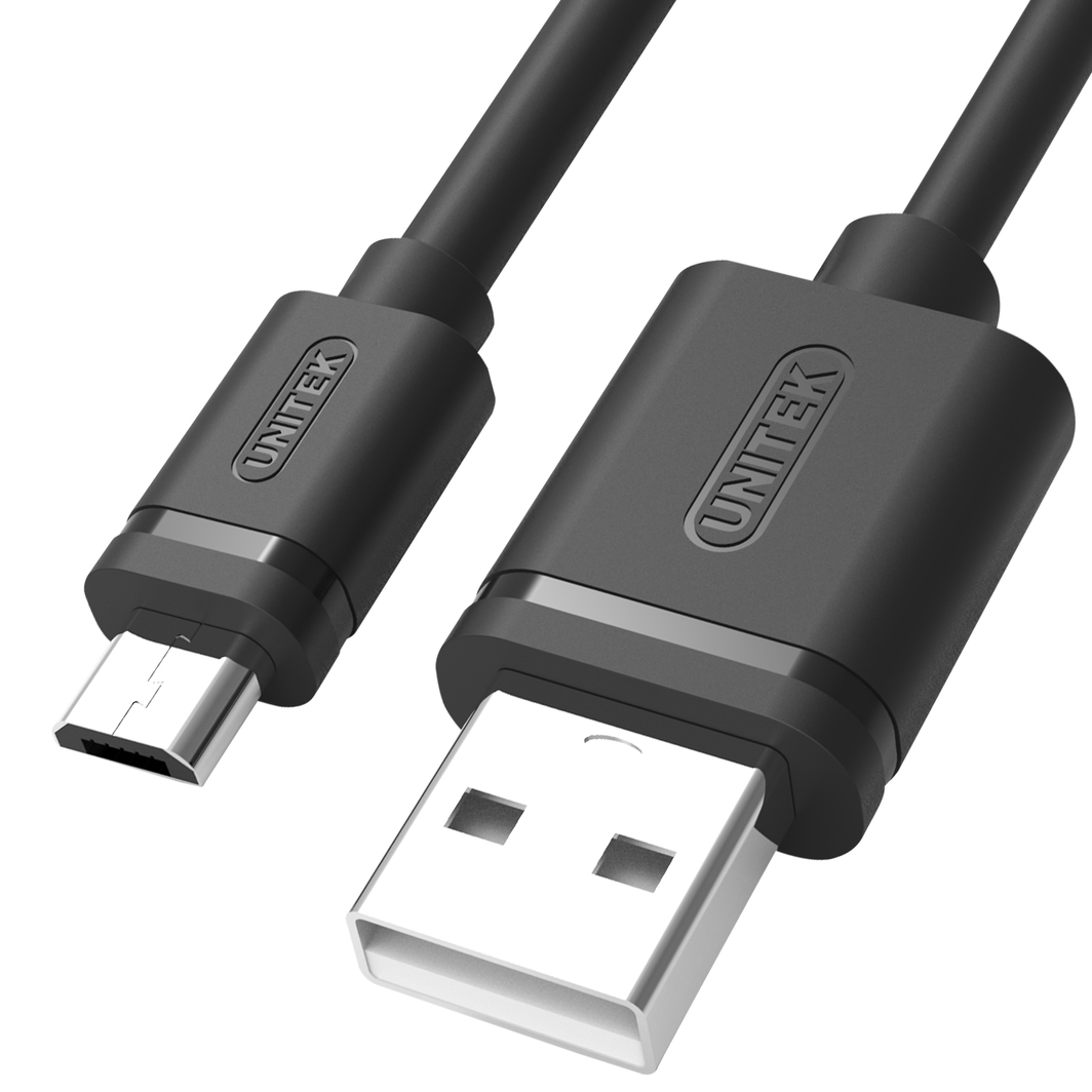 Kabllo Unitek (Y-C435GBK), USB A - Micro USB (M / M), 3m, e zezë