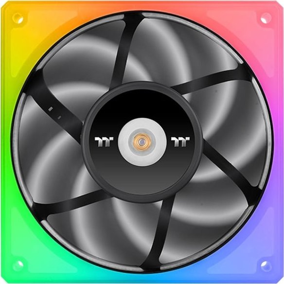 Ventilatorë PC Thermaltake ToughFan 12 RGB, set 3x120mm me hub, të bardhë