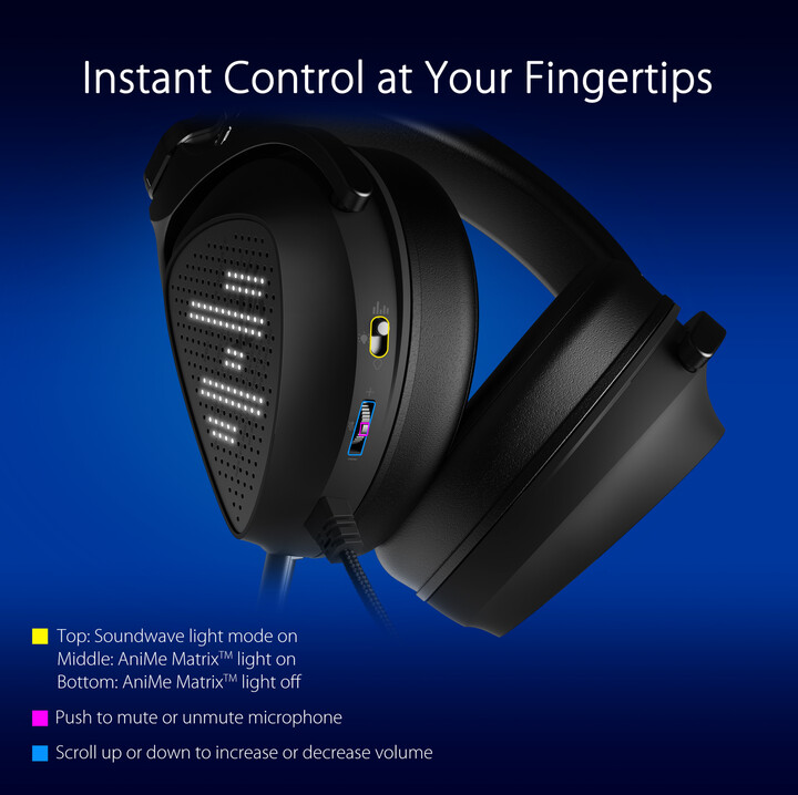 Kufje ASUS ROG Delta S Animate, të zeza