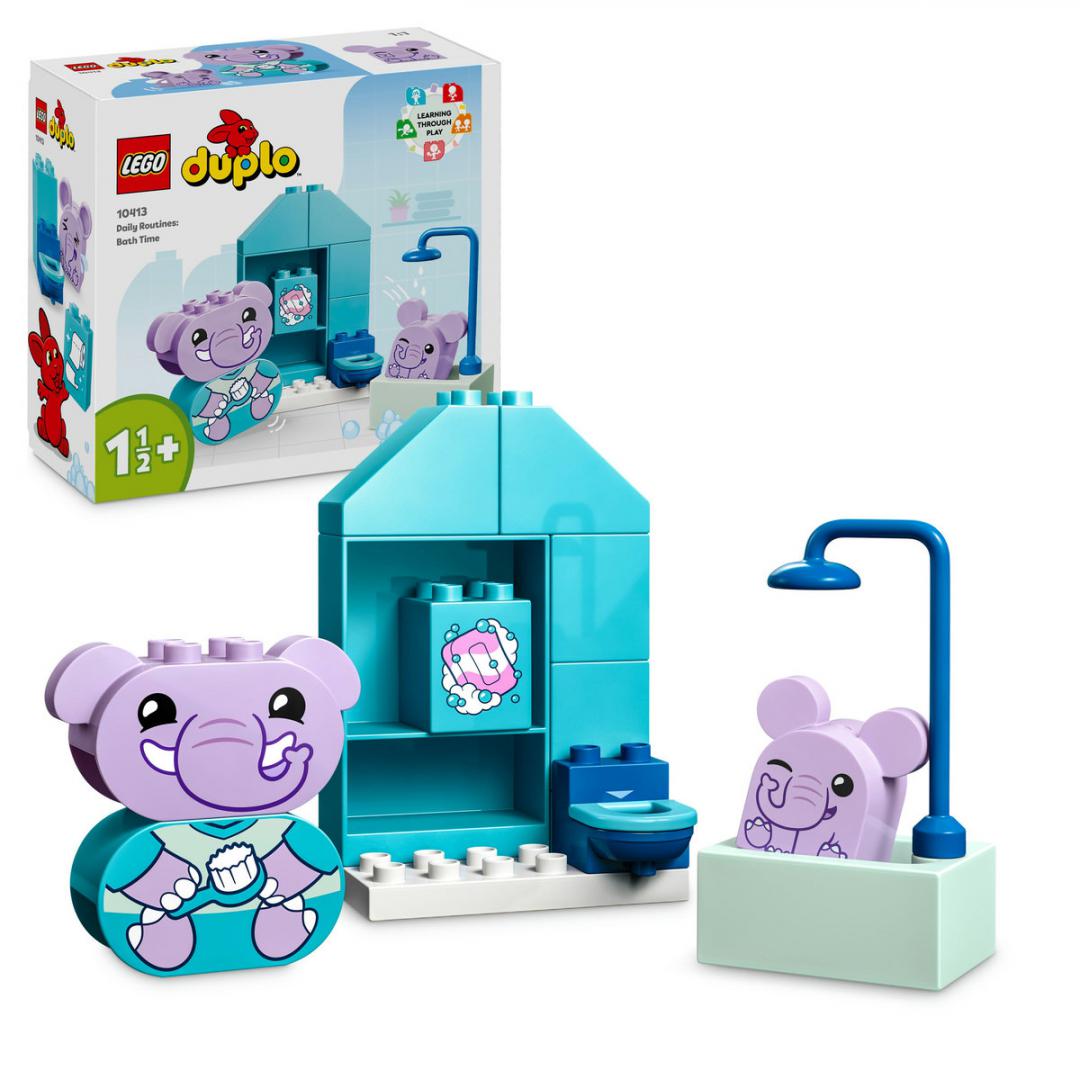 Lodër konstruktore LEGO Duplo Everyday Activities Bath 10413, set edukativ, për fëmijë 18 muaj+