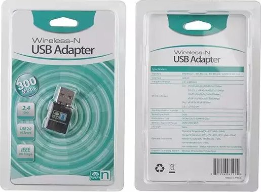 Adapter WiFi USB RoGer 802.11n, 300Mbps, 2.4GHz, i zi