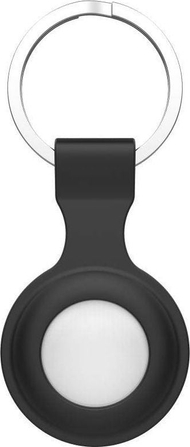 Mbajtëse silikoni Tech-Protect Icon për Apple AirTag, me unazë, e zezë