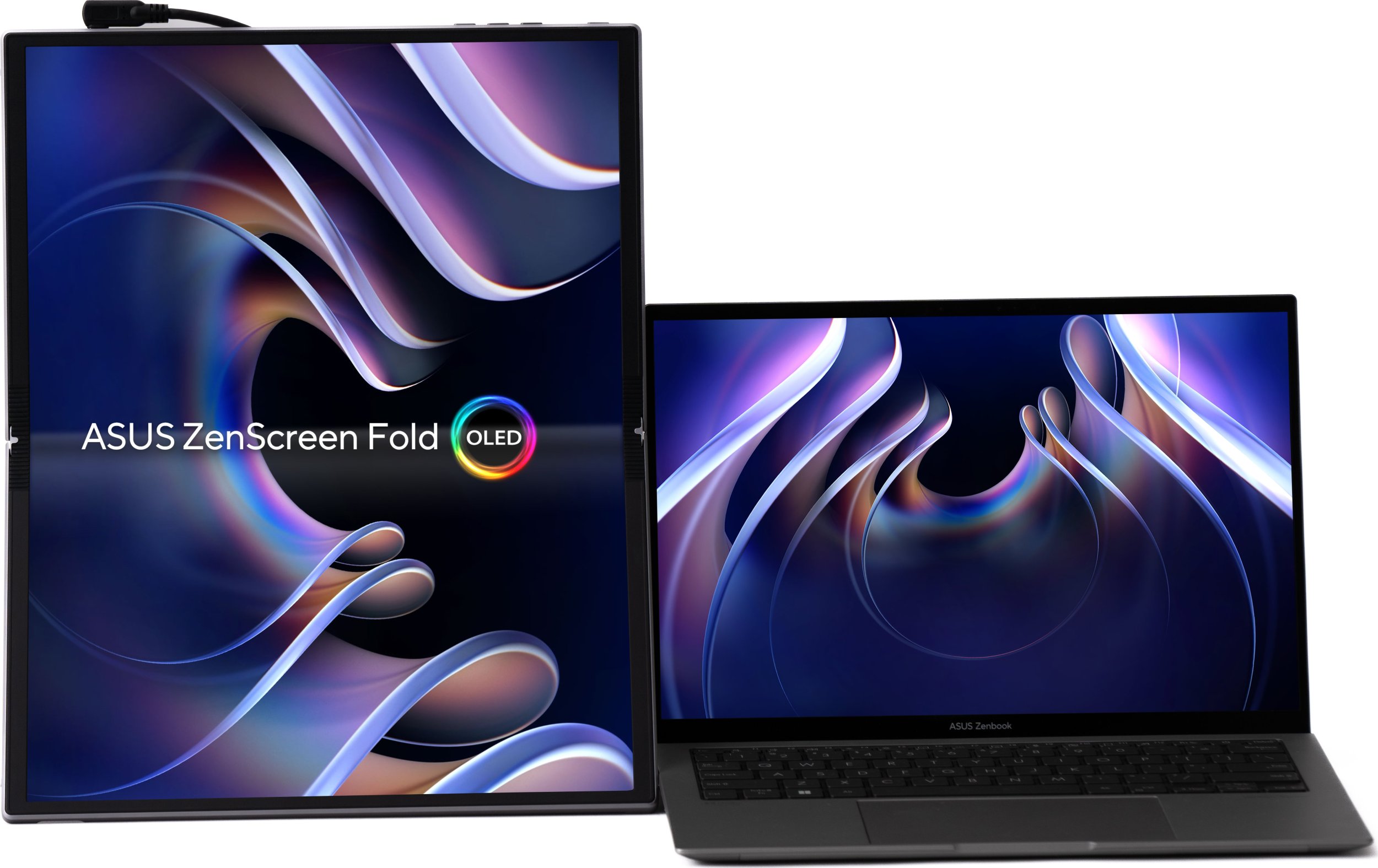 Monitor portativ ASUS ZenScreen Fold OLED MQ17QH, 17.3", Quad HD, i argjendtë