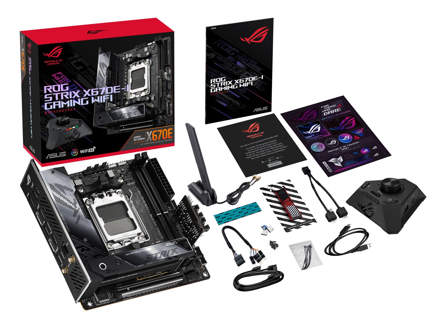 Pllakë amë ASUS ROG STRIX X670E-I GAMING WIFI, mini ITX, AM5, Wi-Fi 6E, e zezë