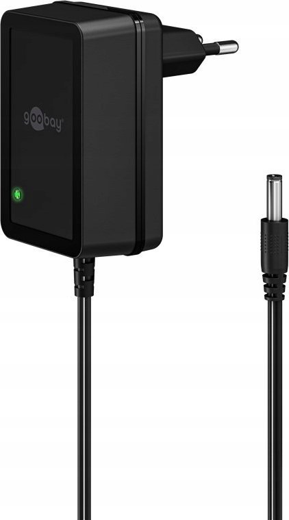 Универзален адаптер за напојување 18W, 12V 1.5A, конектор 5.5x2.5mm, црн