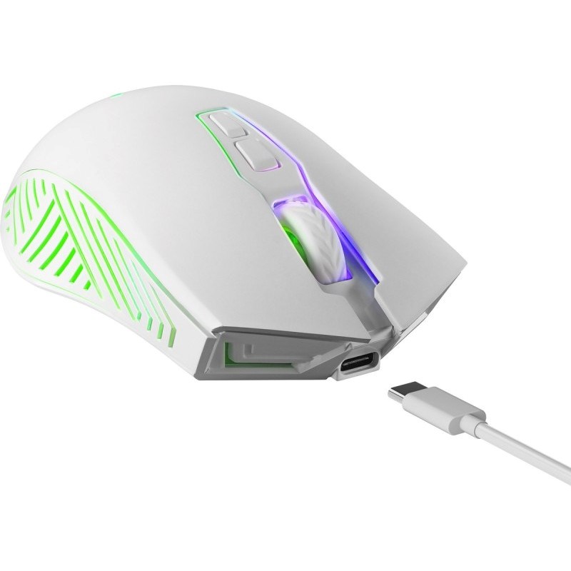 Maus gaming Defender PANDORA RF, 3200 DPI, wireless, i bardhë