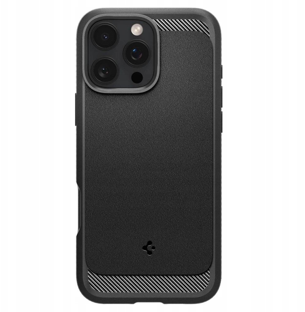 Këllëf telefoni Spigen Rugged Armor MagSafe, për iPhone 17 Pro Max, mat, i zi