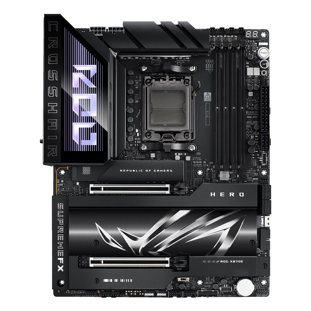 Pllakë amë ASUS ROG CROSSHAIR X870E HERO, AM5, DDR5, Wi-Fi 7, e zezë