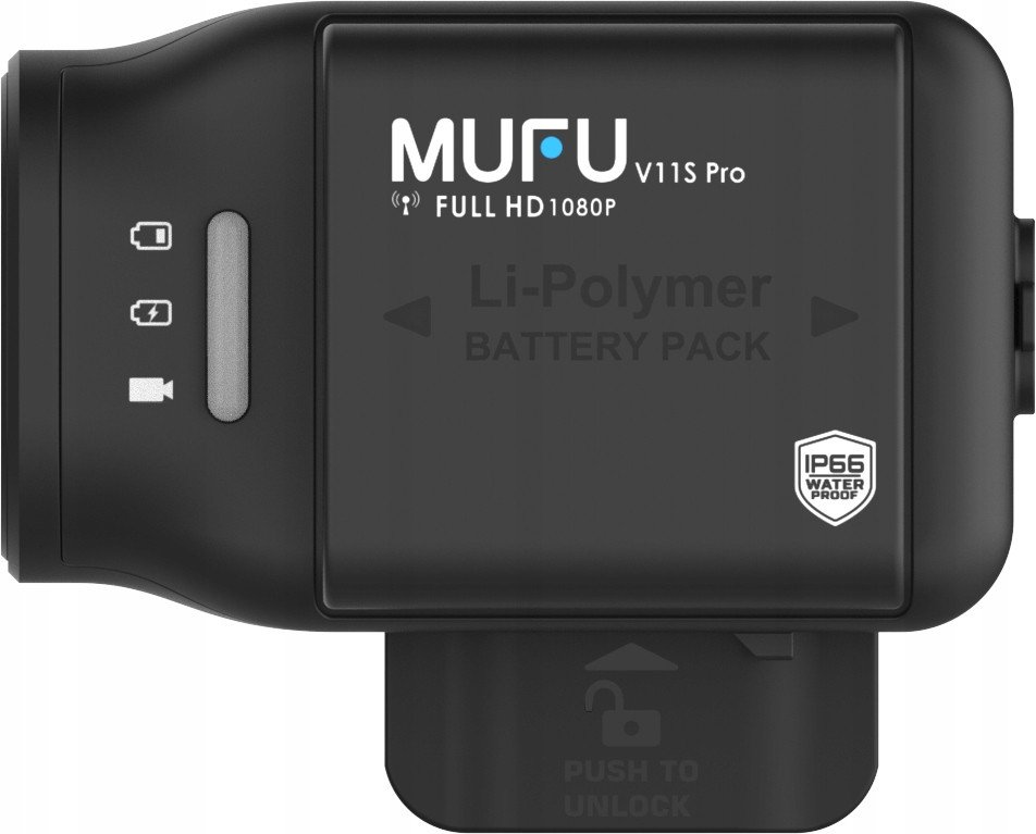 Kamerë për motoçikletë MUFU V11S Pro, 2x lente, 1080p, IPX67, 15 orë