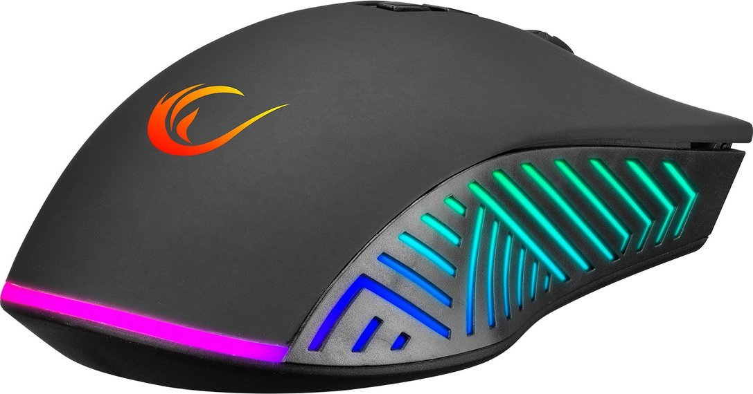 Mашина за играње Rampage Spear, 7200 DPI, RGB, црн