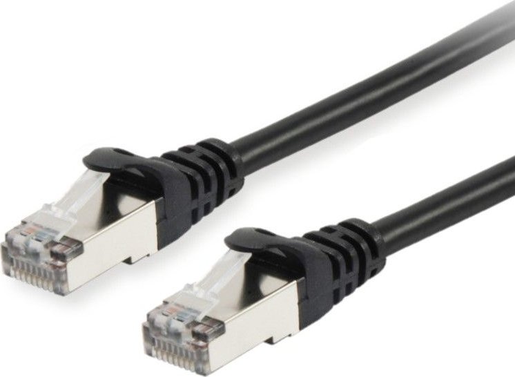 Kabllo rrjeti Equip Cat.6A S/FTP Patch, 0.15m, e zezë