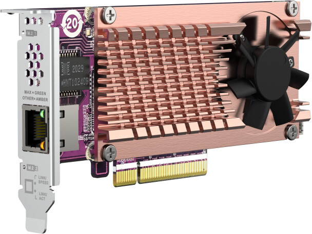 Kartë zgjerimi QNAP QM2-2P10G1TB për SSD M.2 2280 PCIe, (Gen3 x8)