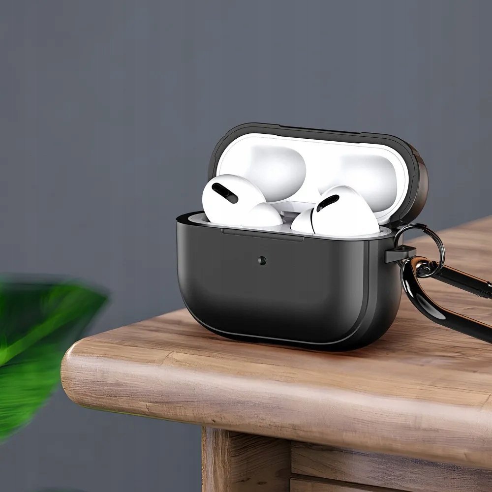 Mbulesë mbrojtëse Dux Ducis Pecc për AirPods Pro 2, dizajn i hollë, plastike, e zezë
