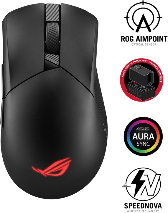 Maus ASUS ROG Gladius III Wireless AimPoint, i zi
