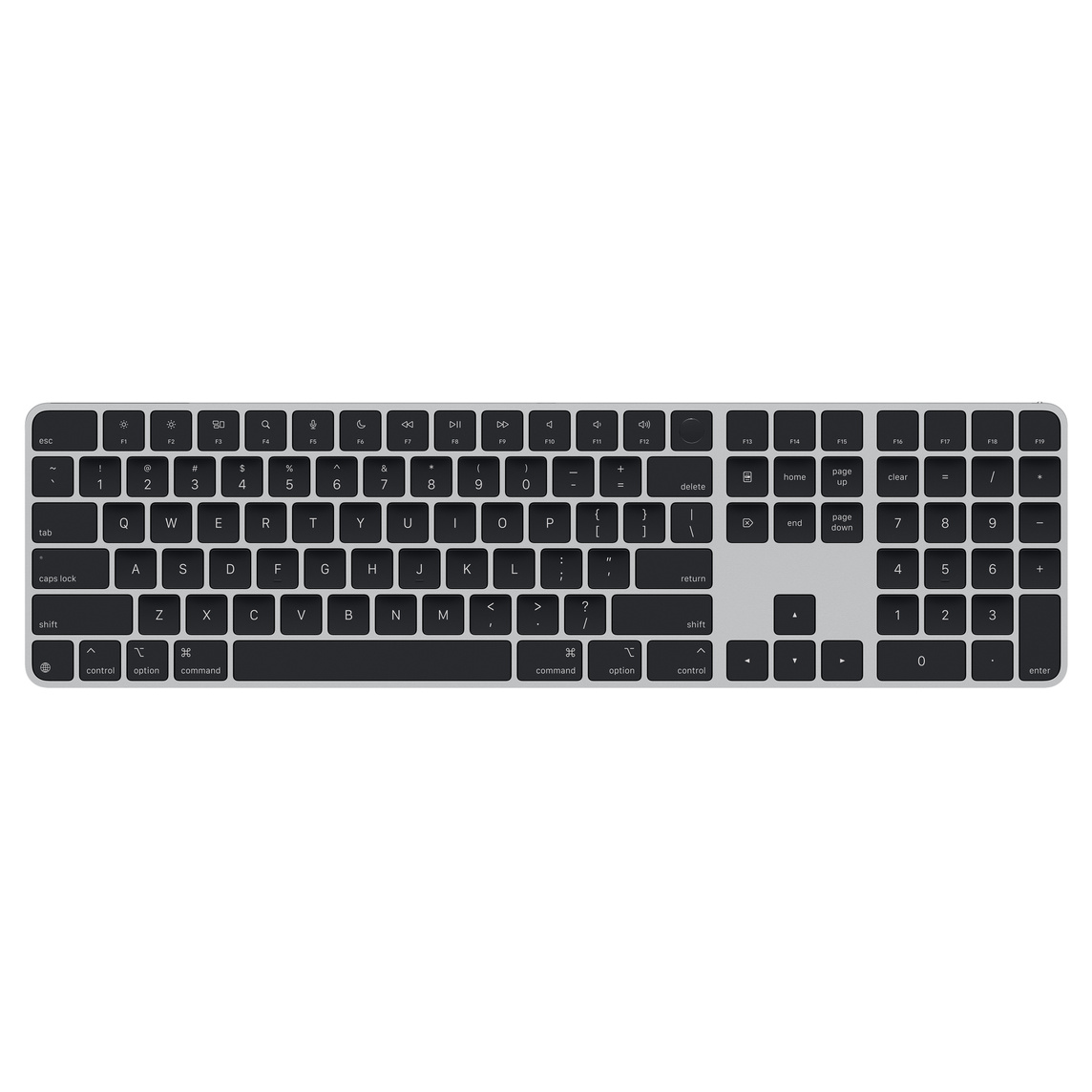 Apple Magic Keyboard (2024) with Touch ID and Numeric Keypad, International English, Black Keys