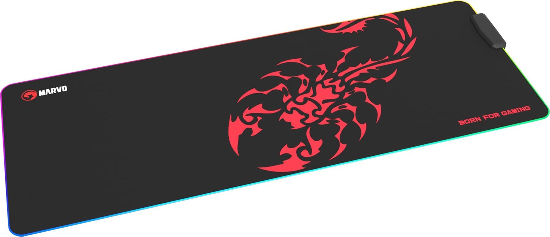 Mousepad gaming Marvo MG011 XL, 800x300x4mm, 4 porta USB, RGB, i zi