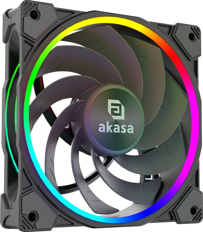 Вентилатор за куќиште Akasa SOHO AR12, 120mm, RGB, црн