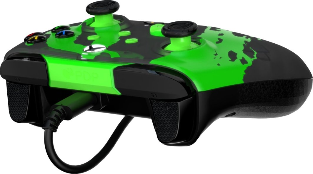 Kontroller PDP XS Rematch, me kabllo, i zi / i gjelbër