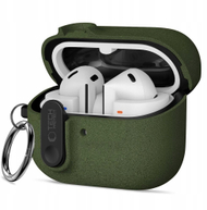 Etui mbrojtës Tech-Protect Slim Hook për Samsung Galaxy Buds 3 3 FE 3 Pro, me karabinë, jeshile ulliri