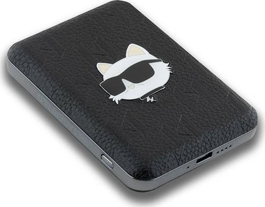 Power bank induktiv Karl Lagerfeld Choupette Head Pin MagSafe, 5000mAh, 15W, i zi