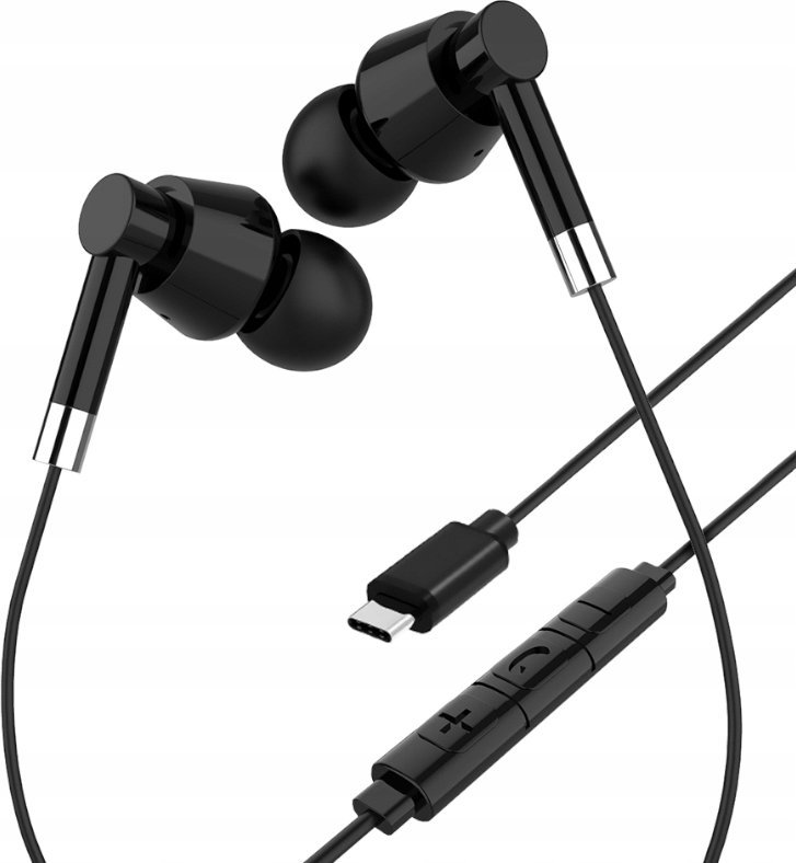Kufje in ear Media Tech MT3609K, USB C, me mikrofon, të bardha