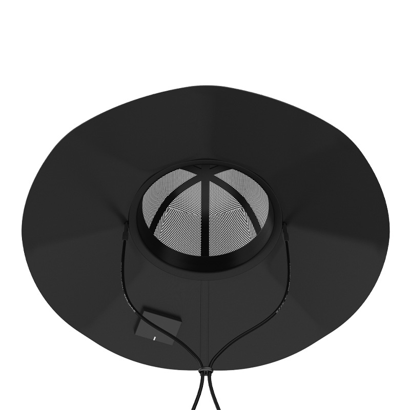 Kapelë dielli EcoFlow Power Hat L XL, karikim diellor USB, IP65, e zezë