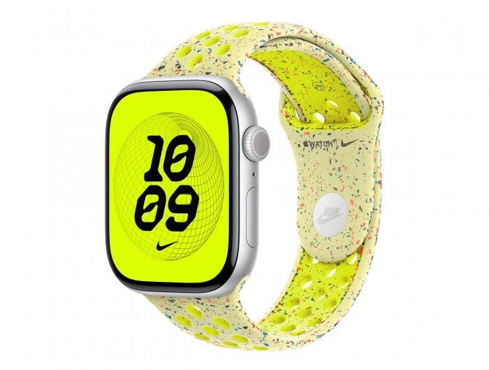 Rrip Apple Nike Sport Band MGC04ZM/A, për Apple Watch 44 45 46 49mm, fluoroelastomer, e verdhë