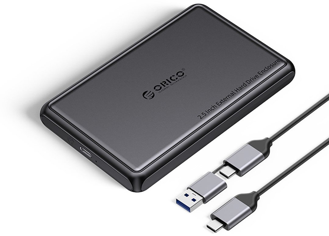 Kuti eksterne Orico DDL25-C3, 2.5" HDD SSD, USB-C 5Gb/s, gri
