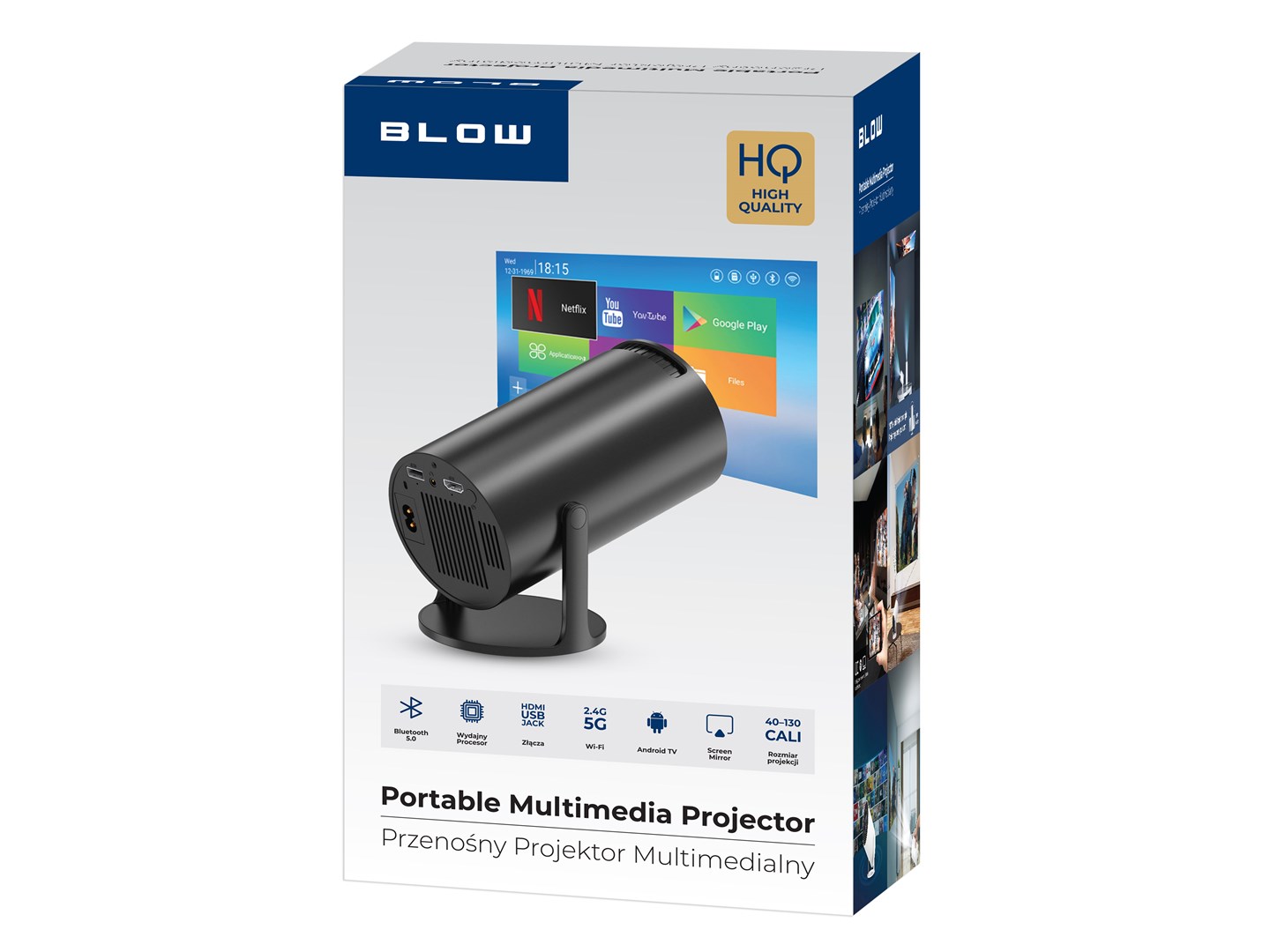 Projektor portativ Oton Smart, Full HD, Android TV, WiFi