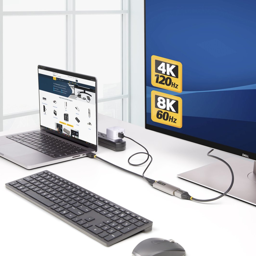 Përshtatës kabllo HDMI në DisplayPort StarTech, 30cm, 8K 60Hz, i zi